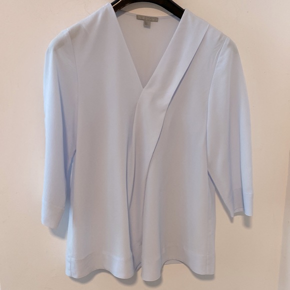 COS Minimalist Low Vnk 3/4 Sleeve Top Size 2 - Picture 3 of 7